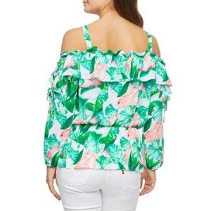 Bold Elements Cold Shoulder Blouse NWOT